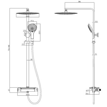 Eisl Eisl - Sprchový set vrátane termostatické batérie GRANDE VITA WHITE DX1102CST