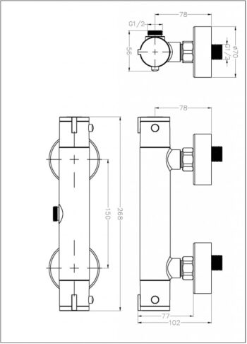 Eisl - Termostatická sprchová batéria Claudio CLT168ACR CLT168ACR