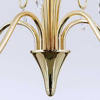 Elegantný visiaci luster FIORETTO 5-pl. zlatý