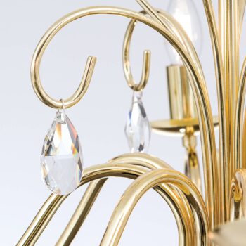 Elegantný visiaci luster FIORETTO 8-pl. zlatý