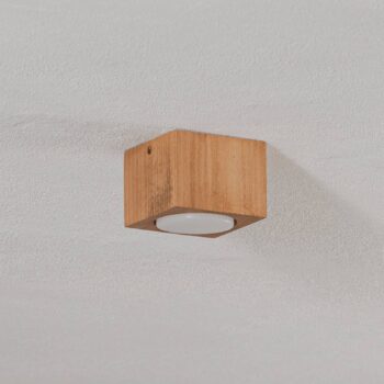 Envostar Ernest Downlight GX53 z dreva, hranaté