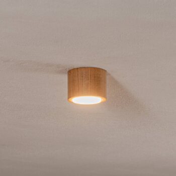 Envostar Ernest Downlight GX53 z dreva, okrúhly