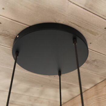 Envostar Hlinená závesná lampa brezová preglejka 3fl guľatá