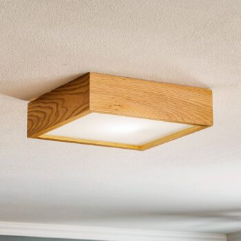 Envostar Kerio stropné svietidlo 27,5x27,5cm dub svetlý