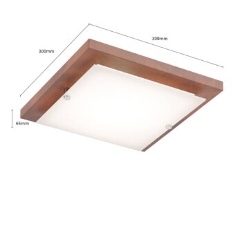 Envostar Kerio stropné svietidlo 30x30cm borovica rustikálna