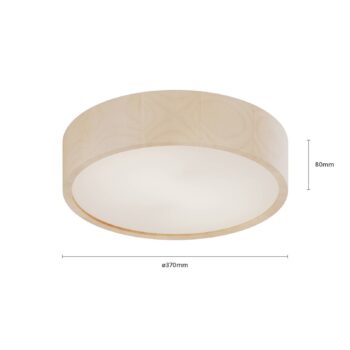 Envostar Kerio stropné svietidlo, Ø 37 cm, borovica prírodná