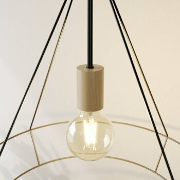 Envostar Otvorená závesná lampa s kovovým tienidlom, hranatá