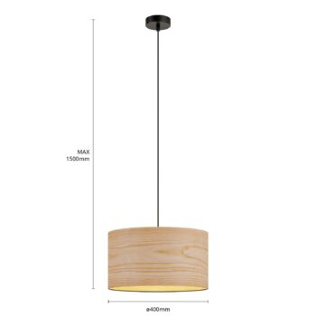 Envostar Veneer závesná lampa jadrové drevo jaseň