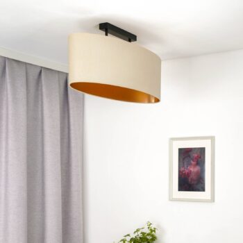 Envostar stropné svietidlo Idun light beige 80cm prírodný materiál vegan