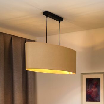 Envostar závesná lampa Idun light beige 80 cm prírodný materiál vegan