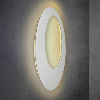Escale Blade Open LED nástenné svietidlo, strieborná farba, Ø 95 cm