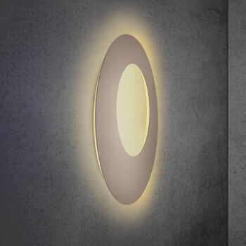 Escale Blade Open LED nástenné svietidlo taupe Ø 79 cm