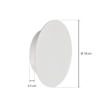 Escale Blade nástenné LED svetlo, biele, Ø 18 cm