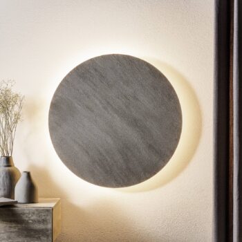 Escale Blade nástenné LED, vzhľad betón, Ø 59 cm
