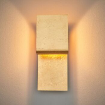 Escale Fold - nástenná lampa s lístkovým zlatom