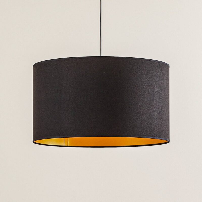 Euluna Roller závesné svietidlo, čierne/zlaté, Ø 45 cm Euluna Roller závesné svietidlo, čierne/zlaté, Ø 45 cm
