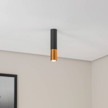 Euluna Thalassa Downlight 1flg čierna/meď 29cm