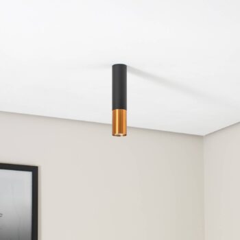 Euluna Thalassa Downlight 1flg čierna/meď 29cm