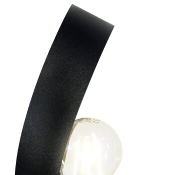 Euluna stolová lampa Petla, čierna/zlatá, kov, Ø 19 cm