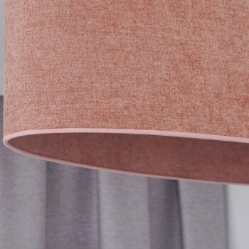 Euluna stropné svietidlo Celine, ružové, ženilková tkanina, dĺžka 80 cm