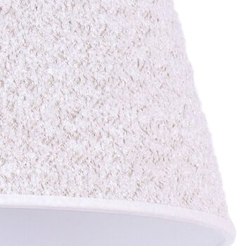 Euluna závesné svietidlo Boucle, textil ecru, Ø 50 cm, 1-plameňové