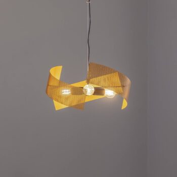 Euluna závesné svietidlo Moira, zlatá, Ø 50 cm, 3-pl