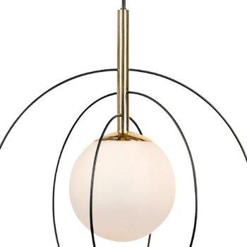 Euluna závesné svietidlo Spinn, 1-pl., sklo, Ø 35 cm