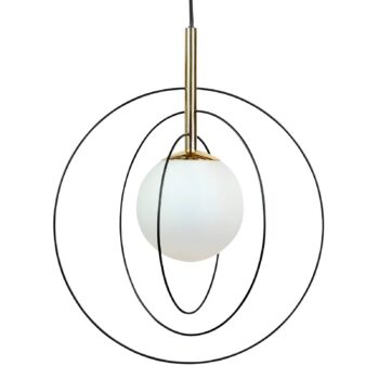 Euluna závesné svietidlo Spinn, 1-pl., sklo, Ø 35 cm