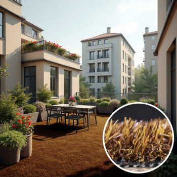 Europe Grass, Umelá tráva PartyGrass Brown, na mieru, šíře 4m, hnedá