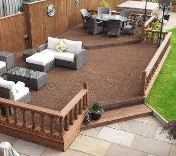 Europe Grass, Umelá tráva PartyGrass Brown, vyrezať kruh, šíře 4m, hnedá