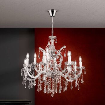 Excelentný visiaci luster LILIANA, 12-plameňový