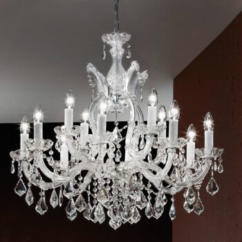 Excelentný visiaci luster LILIANA, 12-plameňový