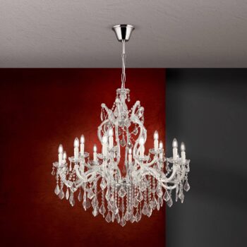 Excelentný visiaci luster LILIANA, 18-plameňový