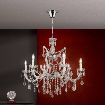 Excelentný visiaci luster LILIANA, 6-plameňový