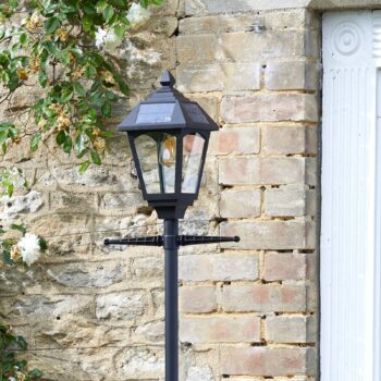 Exterierove LED svietidla Victoriana 365, čierne, 206 cm, IP44