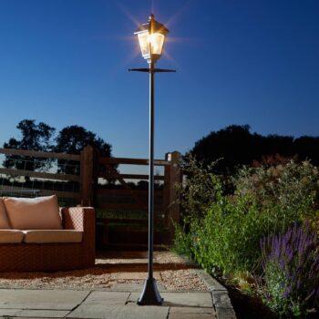 Exterierove LED svietidla Victoriana 365, čierne, 206 cm, IP44