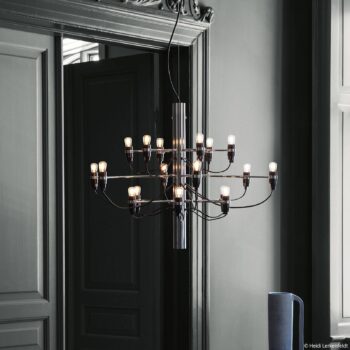 FLOS 2097/18 LED luster, matný, chróm