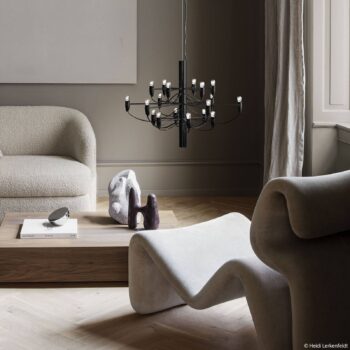 FLOS 2097/18 LED luster, matný, čierny