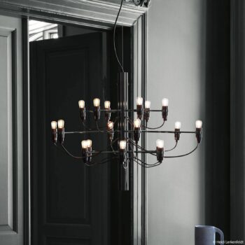 FLOS 2097/18 LED luster, matný, čierny