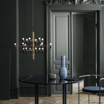 FLOS 2097/18 LED luster, matný, mosadz