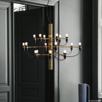 FLOS 2097/18 LED luster, matný, mosadz