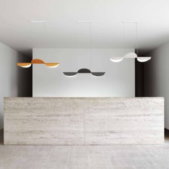 FLOS Almendra Linear LED svietidlo 3pl antracitová
