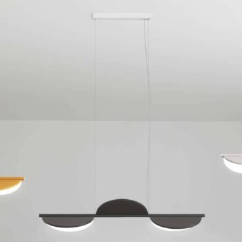 FLOS Almendra Linear LED svietidlo 3pl antracitová