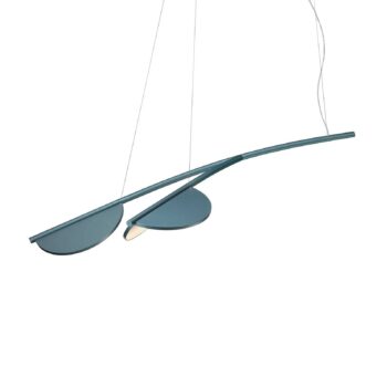 FLOS Almendra Organická závesná lampa 2fl krátka modrá
