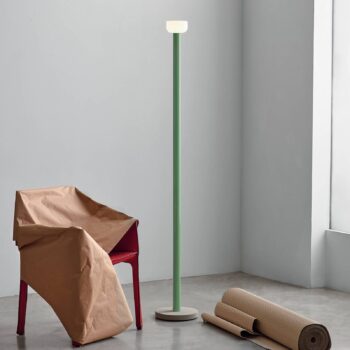 FLOS Bellhop stojaca LED lampa, zelená