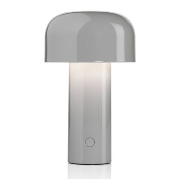 FLOS Bellhop stolová LED lampa, sivá