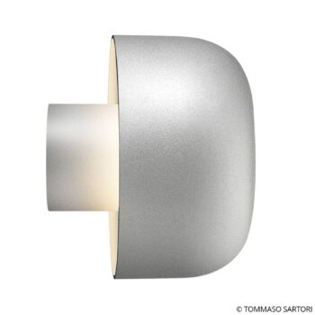 FLOS Bellhop vonkajšia nástenná, 2700 K, sivá