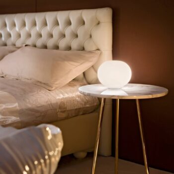 FLOS Glo-Ball Basic Zero - biela stolová lampa