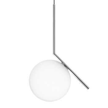 FLOS IC S2 dizajnové závesné svetlo, chróm Ø 30 cm