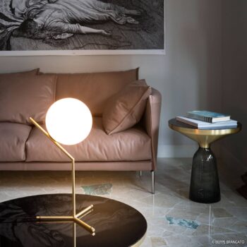 FLOS IC T1 Vysoká stolová lampa, brúsená mosadz